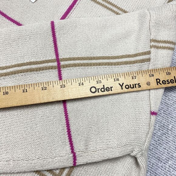 Splendid Womens Plaid Knit Crew Neck Sweater Top Size Large MSRP $148 - Picture 8 of 16